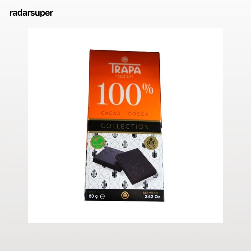 TRAPA Chocolate negro 100 % 80 g.