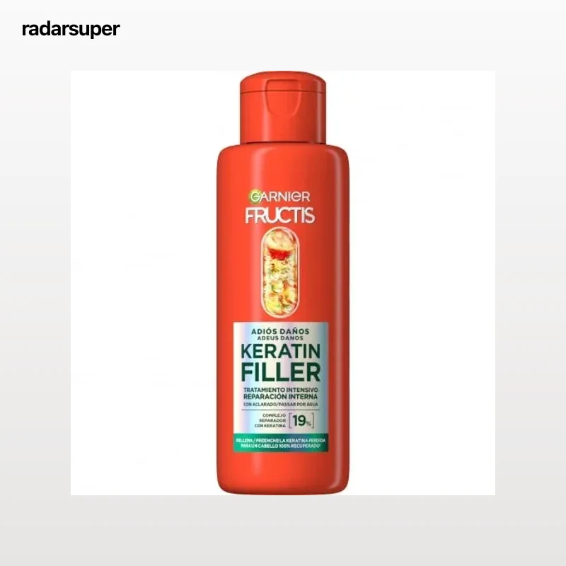 Tratamiento Intensivo Keratin Filler adiós daños con aceite de marula para cabello dañado Fructis Garnier 200 ml.