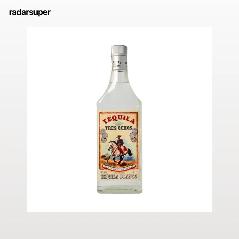TRES OCHOS Tequila blanco botella de 70 cl.