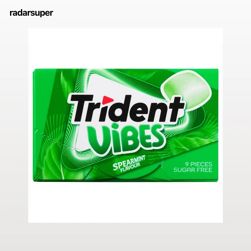 TRIDENT Chicle gragea menta verde vibes 9 uds. 21 g.