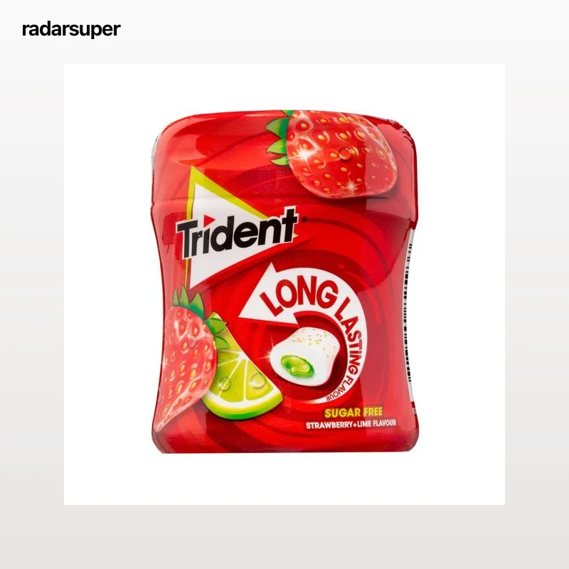 TRIDENT Chicle grajea fresa lima 60 min 68 g.