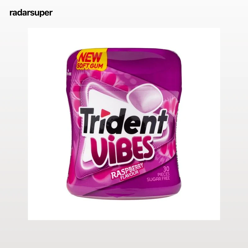 TRIDENT Chicle grajea sabor a frambuesa bote 30 uds 70 gr.