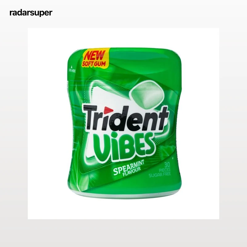 TRIDENT Chicle grajea sabor a menta verde bote 30 uds 70 gr.