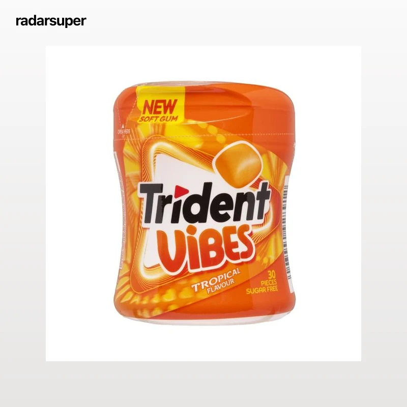 TRIDENT Chicle tropical vibes bote 30 unds 70gr