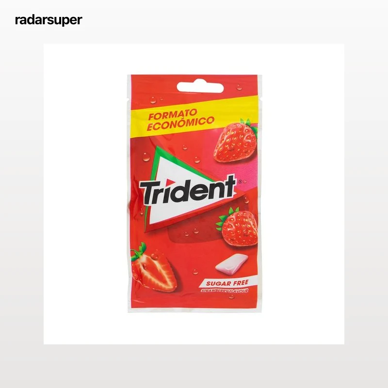 TRIDENT Chicles fresa grageas 43,5 g.