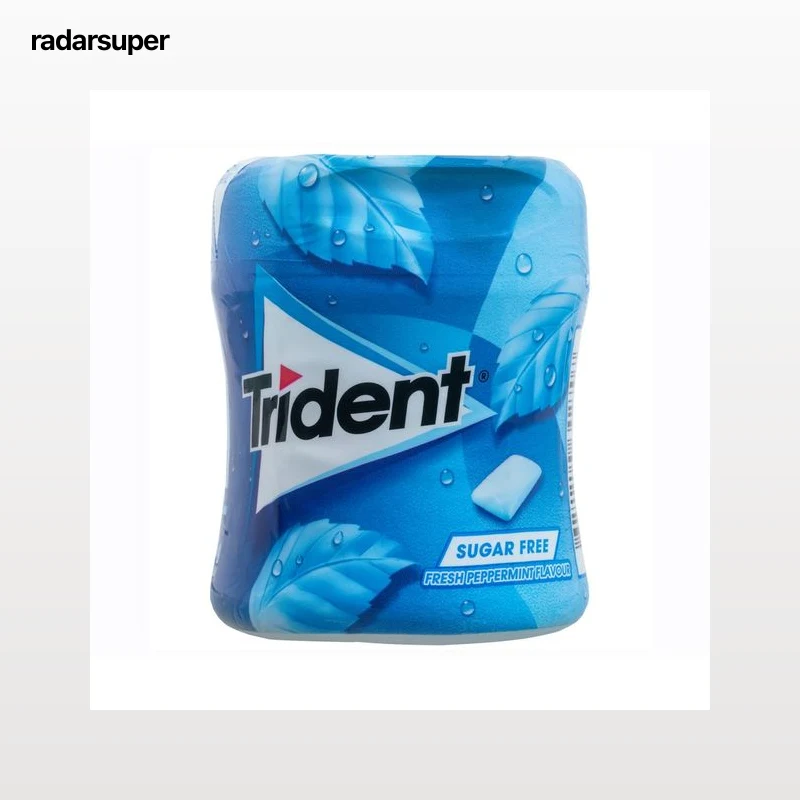 TRIDENT Chicles gragea menta, bote de 59 uds. 83 g.