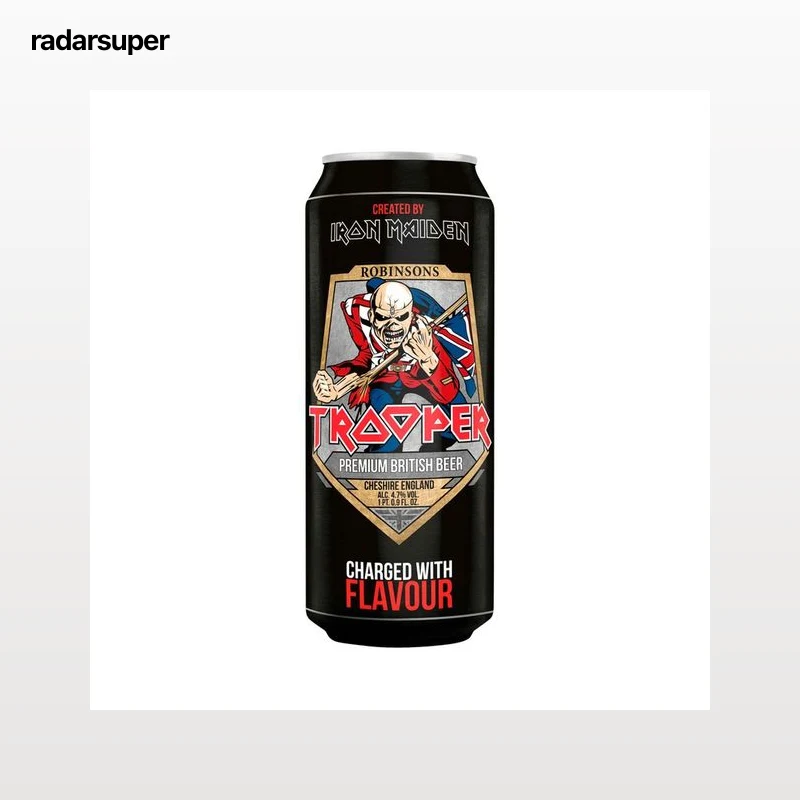 TROOPER Cerveza premium inglesa lata 50 cl.