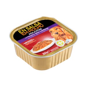 Trozos en salsa con ternera, pavo y verduras perro adulto Delikuit