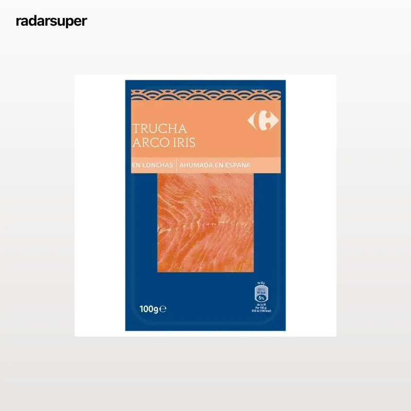 Trucha ahumada arco iris en lonchas Carrefour 100 g.