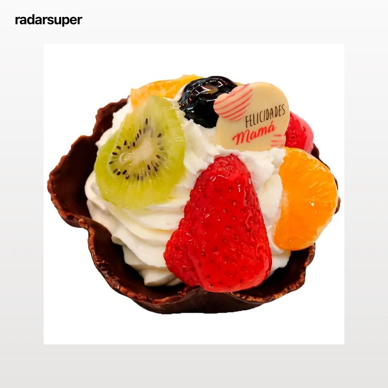 Tulipa de chocolate con nata y frutas Día de la Madre 170 g.