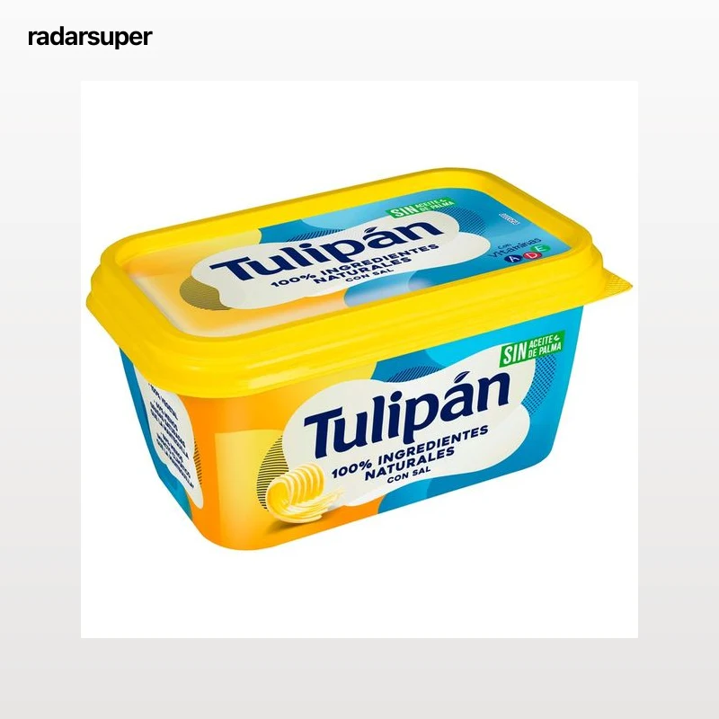 TULIPAN Materia grasa para untar vegetal 59% con sal tarrina de 400 g.