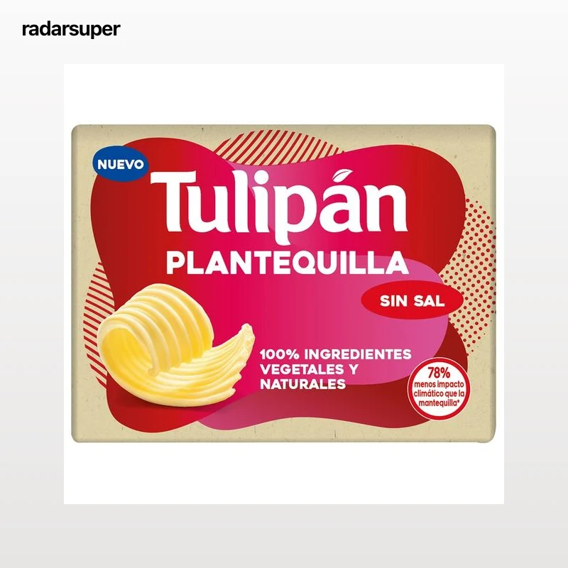 TULIPÁN Plantequilla, materia grasa vegetal para untar (79%) 250 g.