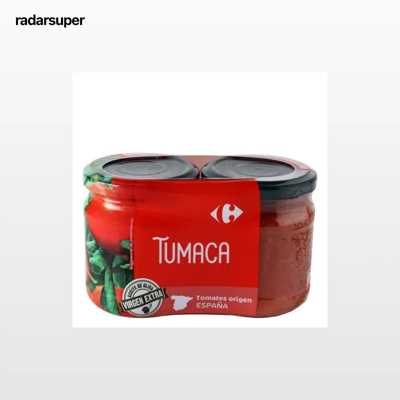 Tumaca natural con aceite de oliva Carrefour 370 g.