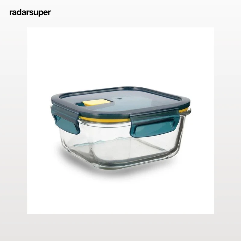 Tupper hermético de vidrio cuadrado Quid 80cl astral