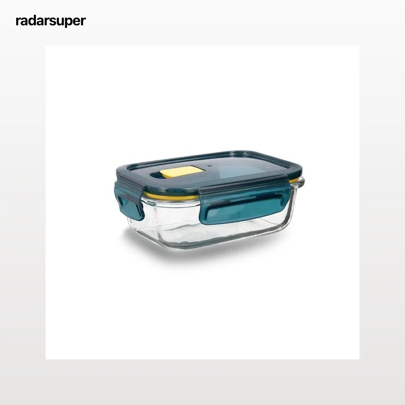 Tupper hermético de vidrio rectangular Quid 64cl astral