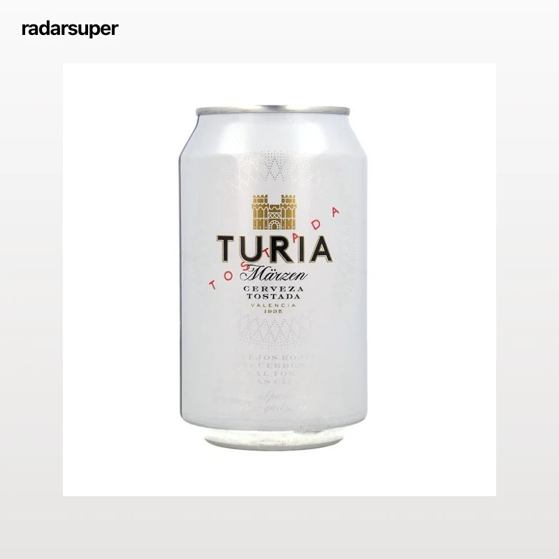 TURIA Cerveza tostada de valencia lata 33 cl.