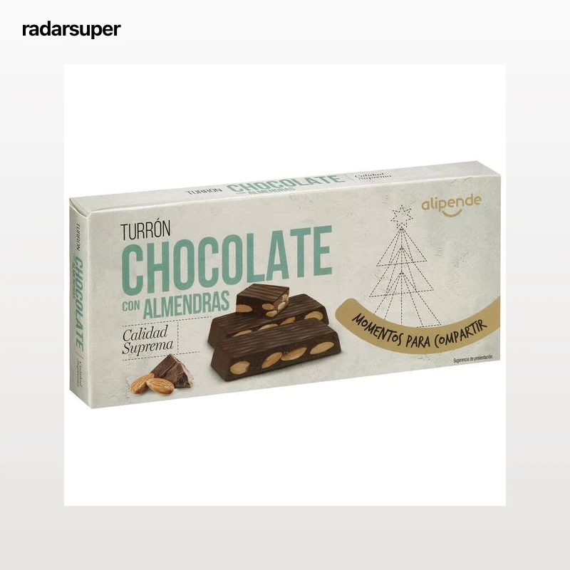 Turrón de chocolate Alipende 200g con almendras
