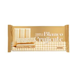 Turrón de chocolate blanco crujiente