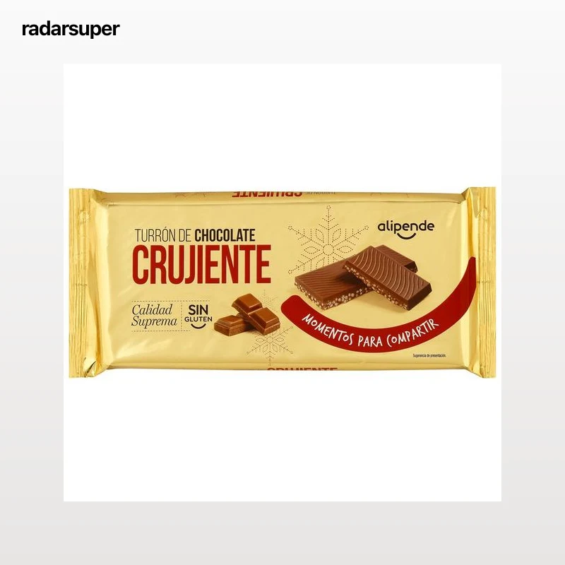 Turrón de chocolate crujiente Alipende 250g