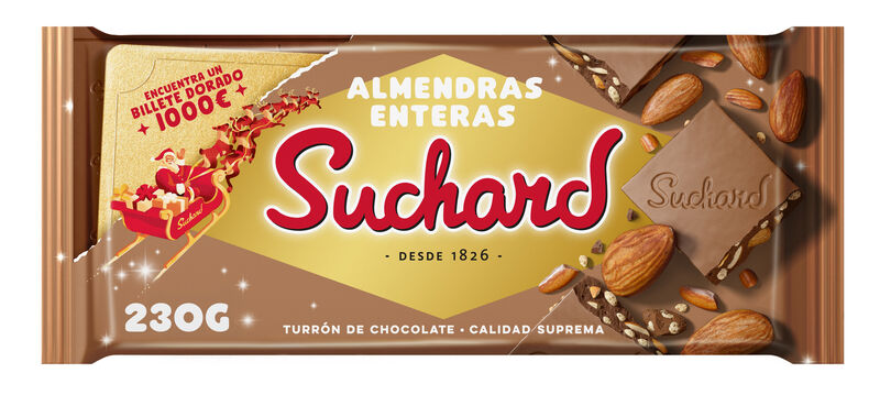 Turrón de chocolate crujiente y almendra Suchard 230g