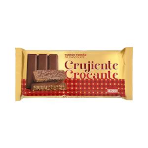 Turrón de chocolate crujiente
