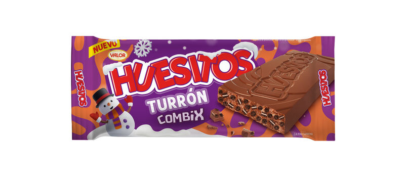 Turrón de chocolate con leche Huesitos Valor 200g