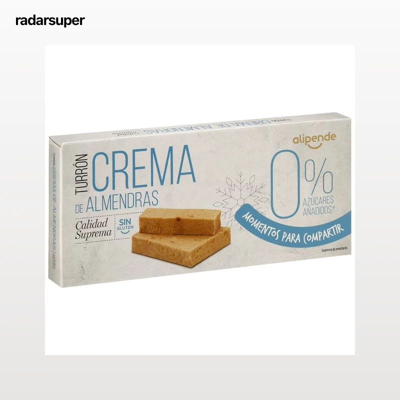Turrón crema de almendras sin azúcar Alipende 200g