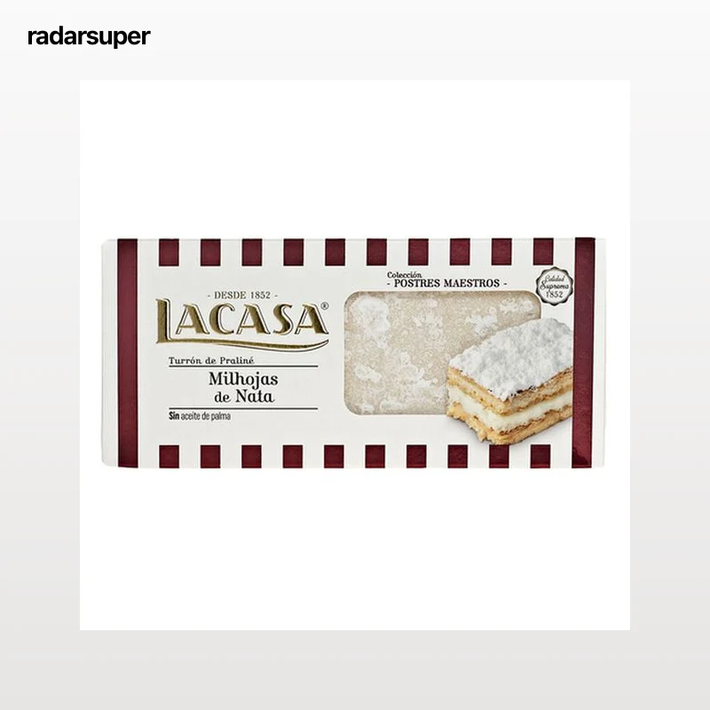 Turrón Lacasa 200g milhojas de nata calidad suprema