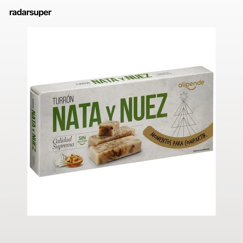 Turrón de nata y nueces Alipende 250g