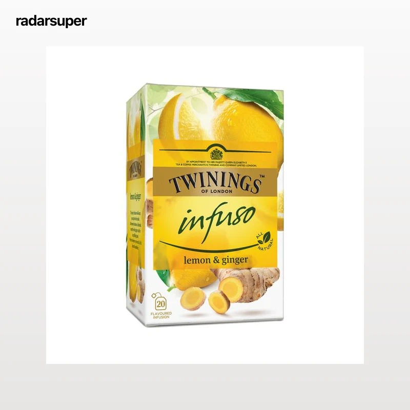 TWININGS Infusión de limón y jengibre 20 uds. de 1,5 g.