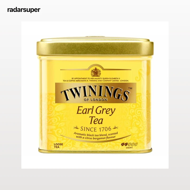 TWININGS Té Earl Grey (té negro aromatizado con bergamota) 100 g.