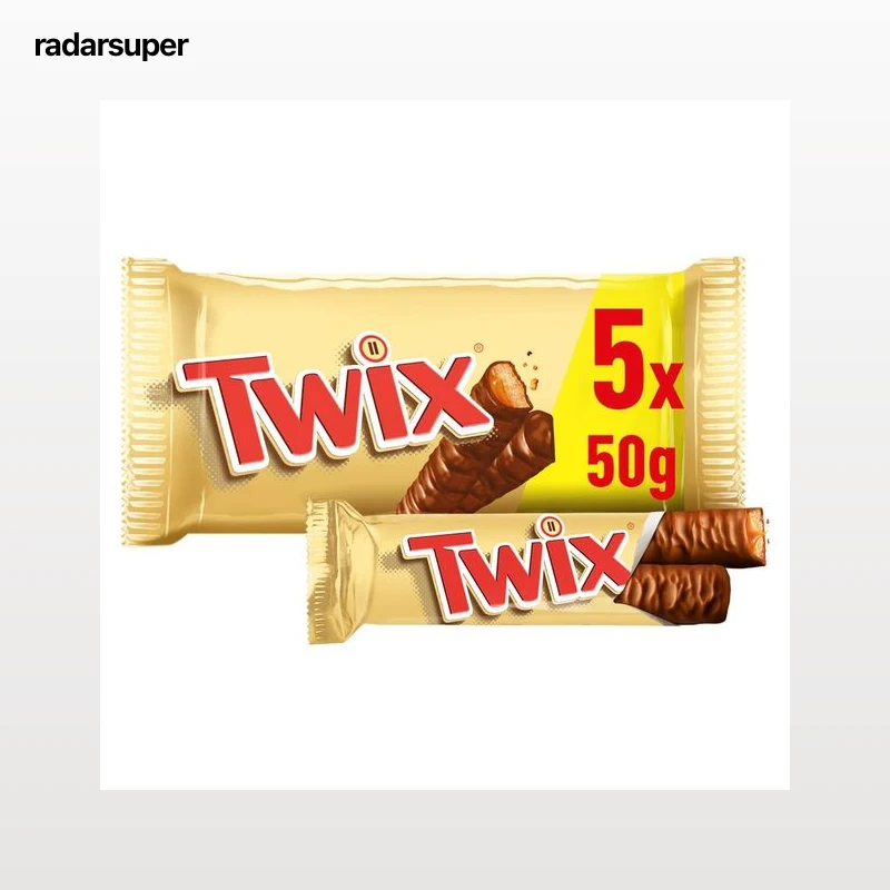 TWIX Barritas de chocolate con caramelo 5 uds. 50 g.
