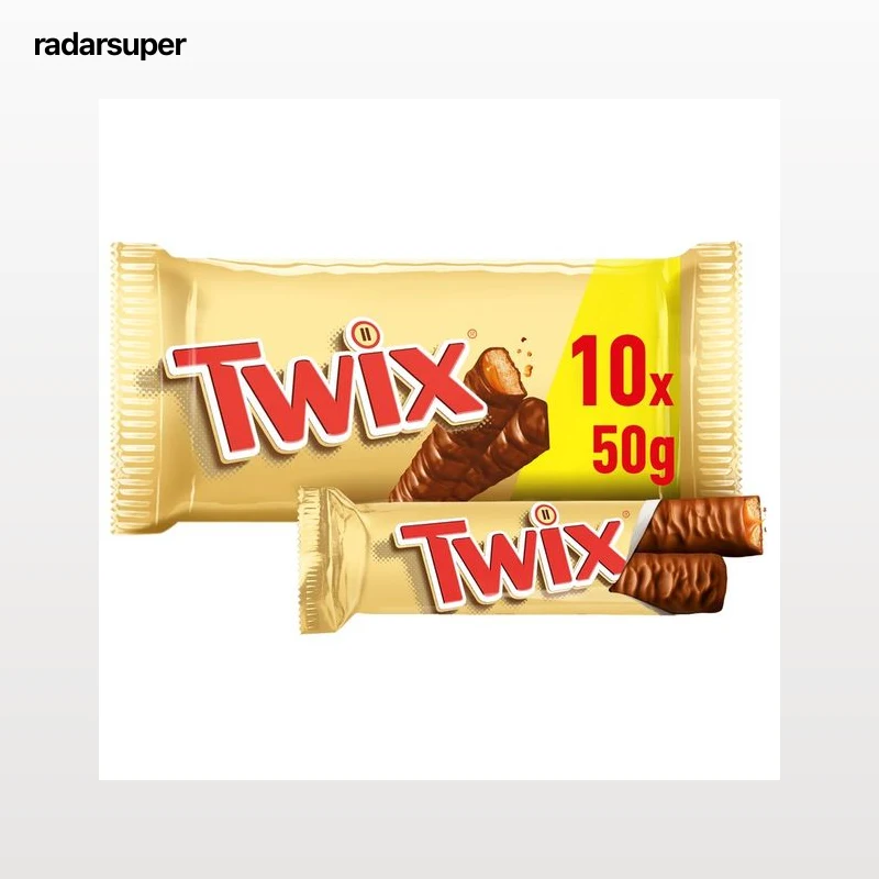 TWIX Barritas de chocolate con caramelo y galleta 10 uds. 50 g.