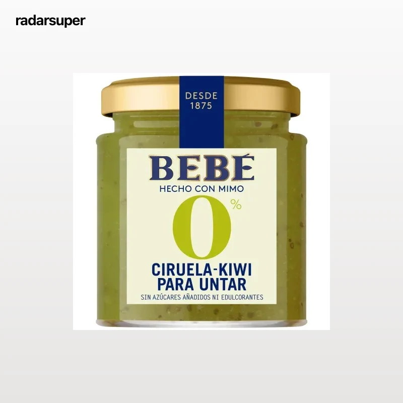 Untable de ciruela y kiwi Bebé sin azúcar añadido 230 g.