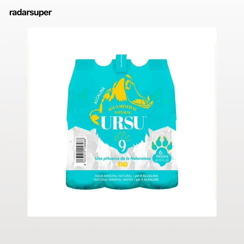 URSU Agua mineral natural ph 9 6 uds. x 1500 ml.