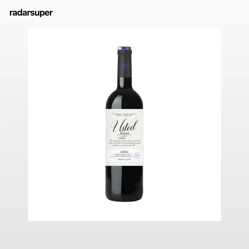 USTED Vino tinto crianza con D.O. Ca. Rioja botella 75 cl.