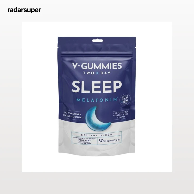 V-GUMMIES Sleep Complemento nutricional sin edulcorantes, con melatonina y sabor a mora 50 uds.