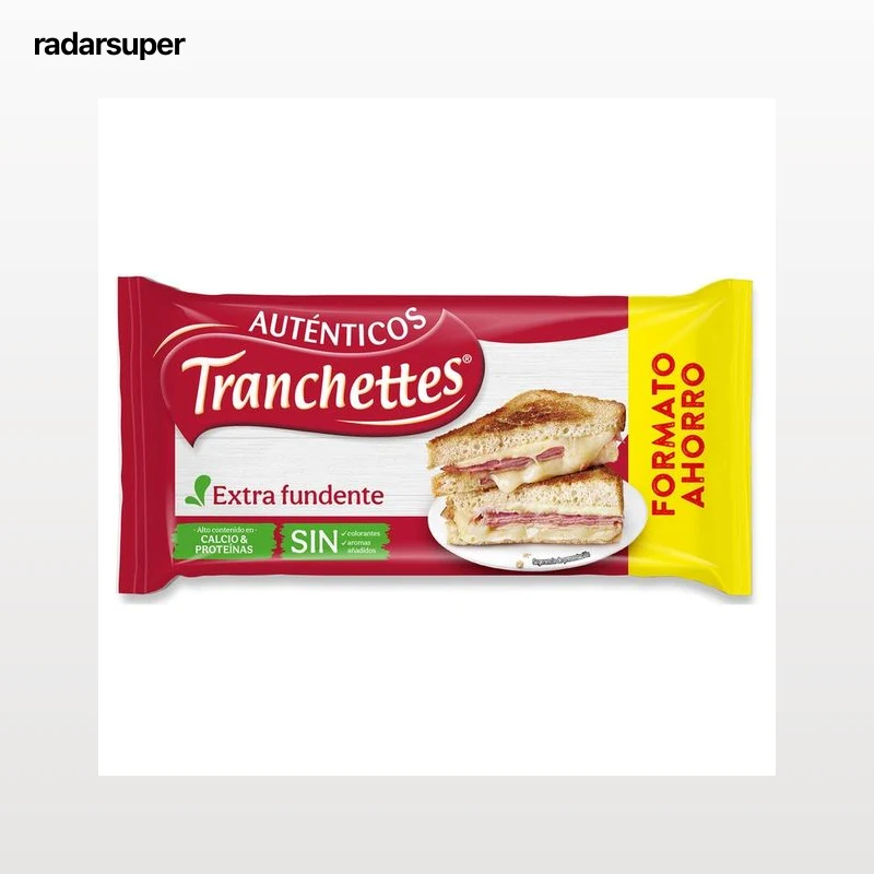 LA VACA QUE RÍE Queso fundido en lonchas Natural LA VACA QUE RÍE TRANCHETTES 22 uds. 412,5 g.