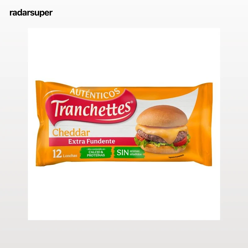 LA VACA QUE RÍE Tranchettes cheddar (queso fundido). 12 uds. 225 g.