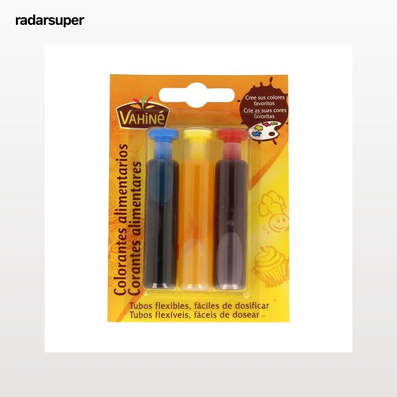 VAHINÉ Colorantes alimentarios 3 uds. de 6 ml.