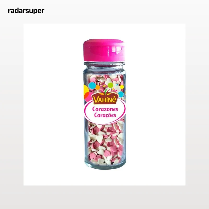 VAHINÉ Corazones de azúcar sin colorantes artificiales VAHINÉ 55 g.