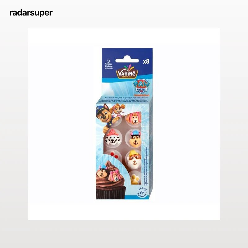 VAHINE Decoración comestible de la patrulla canina 8 uds.