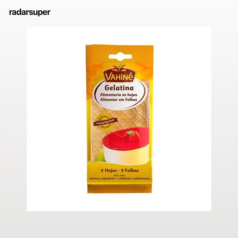 VAHINÉ Gelatina 9 hojas 17 g.