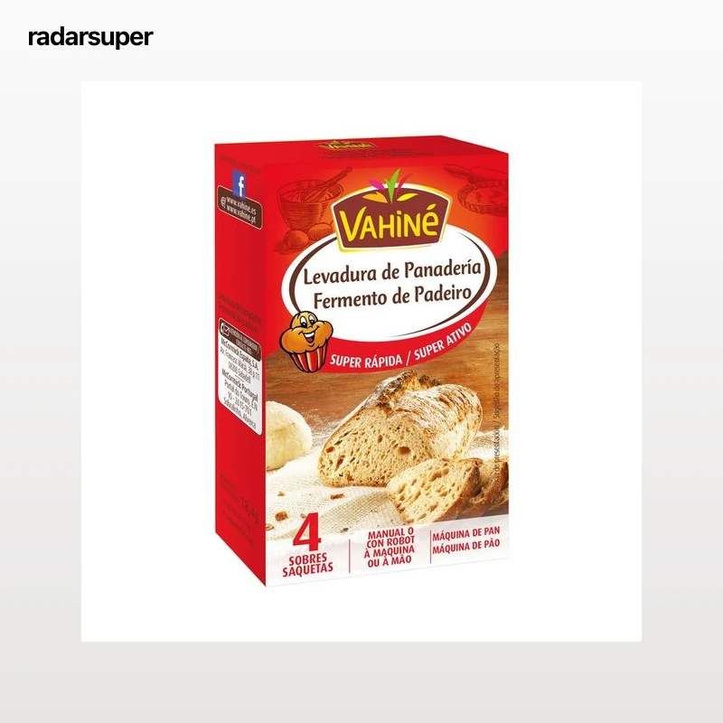 VAHINÉ Levadura rápida panadera 4 uds. x 4,6 g.
