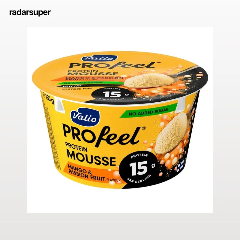 VALIO Mousse proteica de mango y fruta de la pasión 150 g.