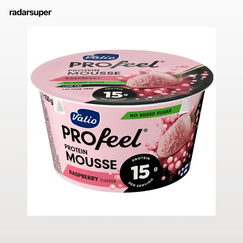 VALIO Profeel Mousse sabor frambuesa, sin azúcares añadidos y con alto contenido en proteína (15 g) 150 g.