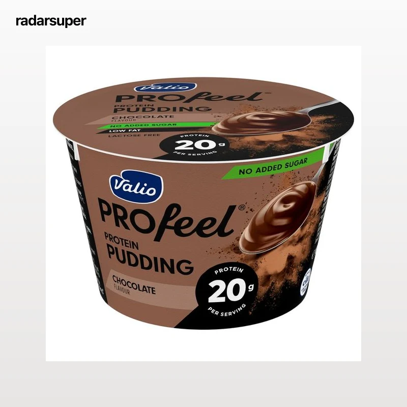 VALIO Profeel Natillas de chocolate sin lactosa, ni azúcares añadidos y con alto contenido en proteínas (20 g) 180 g.