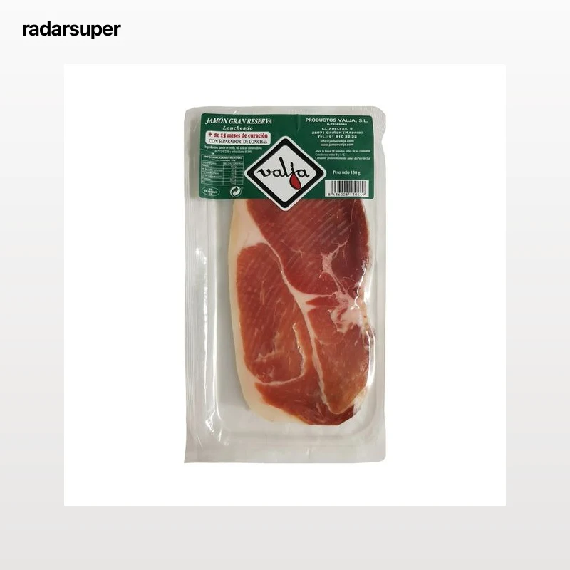 VALJA Jamón gran reserva (+ de 15 meses de curación) cortado en lonchas con separador VALJA 150 g.