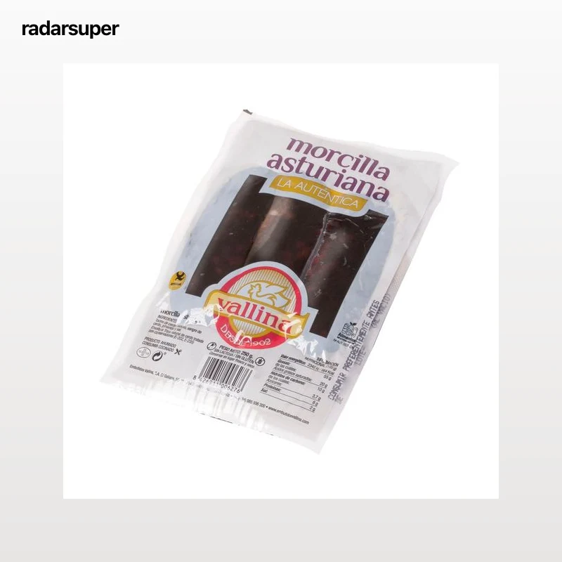 VALLINA Morcilla asturiana ahumada, elaborada sin gluen y sin lactosa VALLINA 250 g.