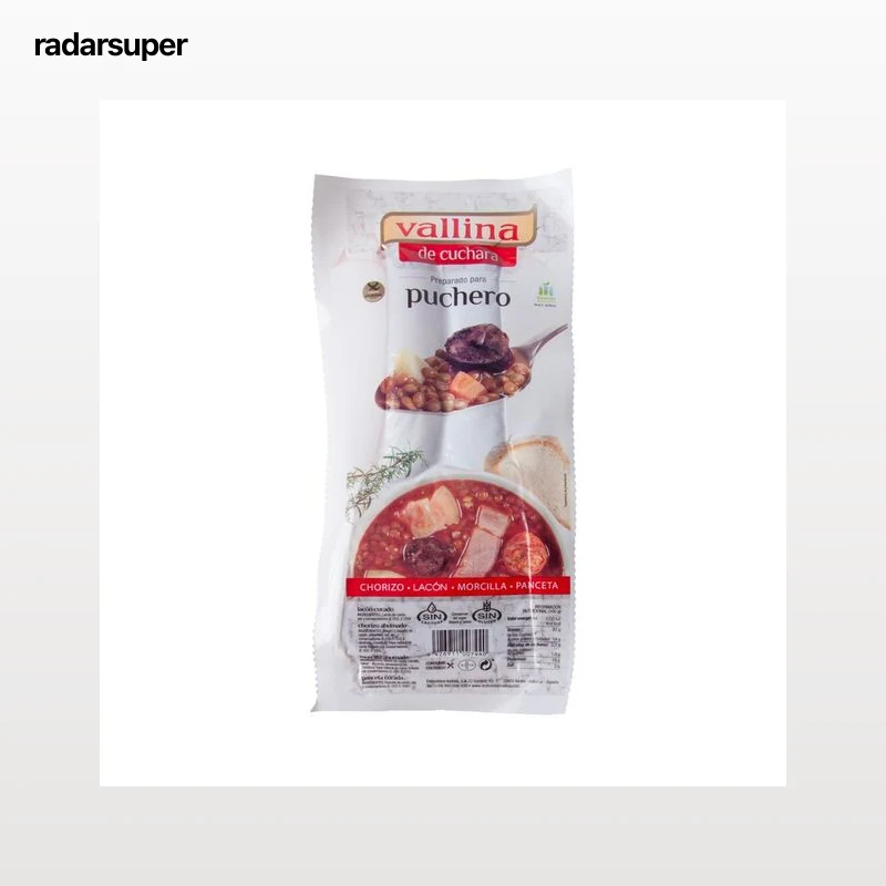 Vallina Preparado para puchero con chorizo y morcilla ahumados y lacón y panceta curados 400 g.